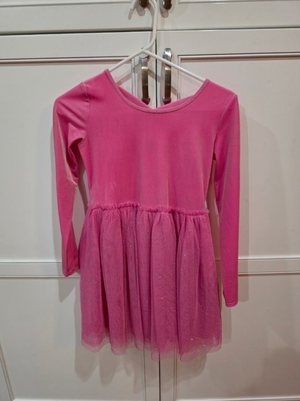 Children's Place Pink Velvet Tulle Dress Girls 10/12